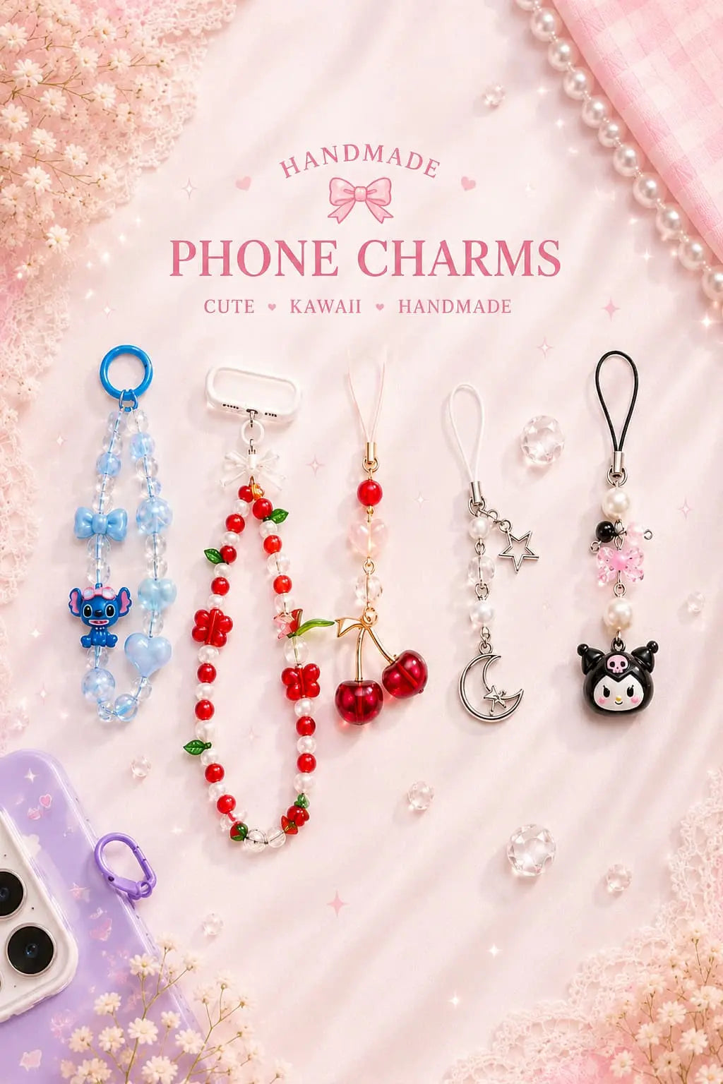 Phone charms ༘˚⋆𐙚｡⋆𖦹.✧˚