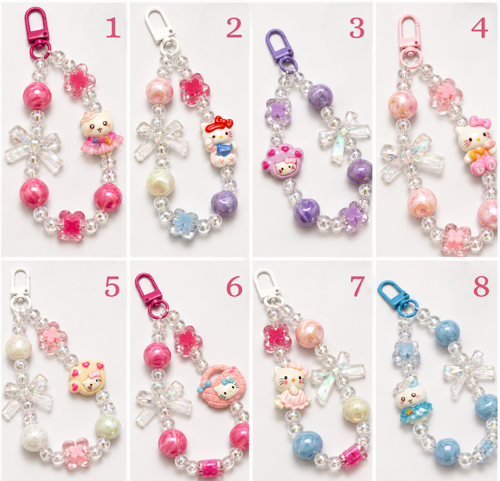 Hello Kitty and Doll Phone charms