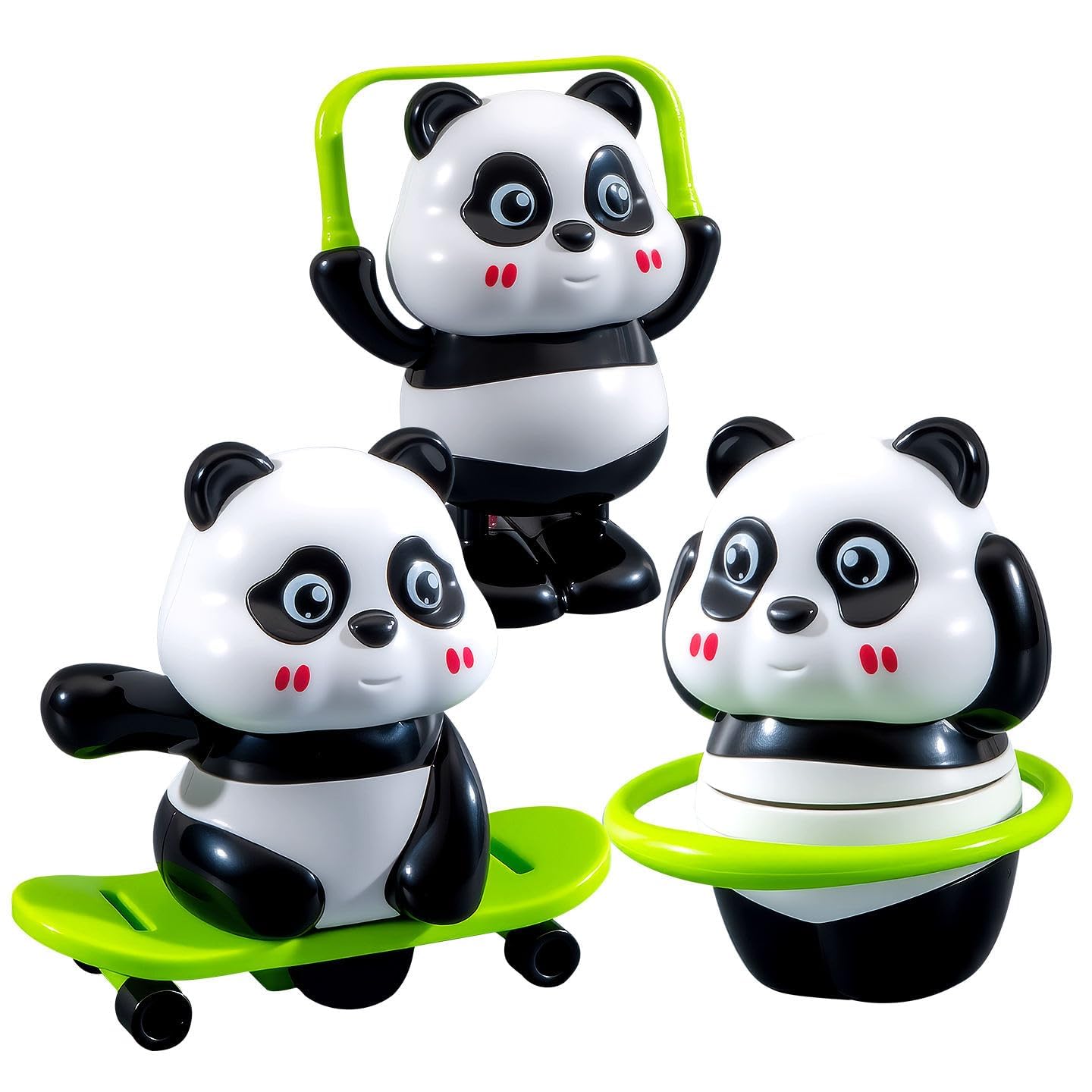 3 in 1 panda toy, panda toy for kids, interactive panda toy, hula hoop panda, skateboard panda toy, toddler educational toy, moving panda toy, kids activity toy, return gift for kids, birthday gift for children, cute panda toy, Montessori toy, fun learning toy, preschool toy.