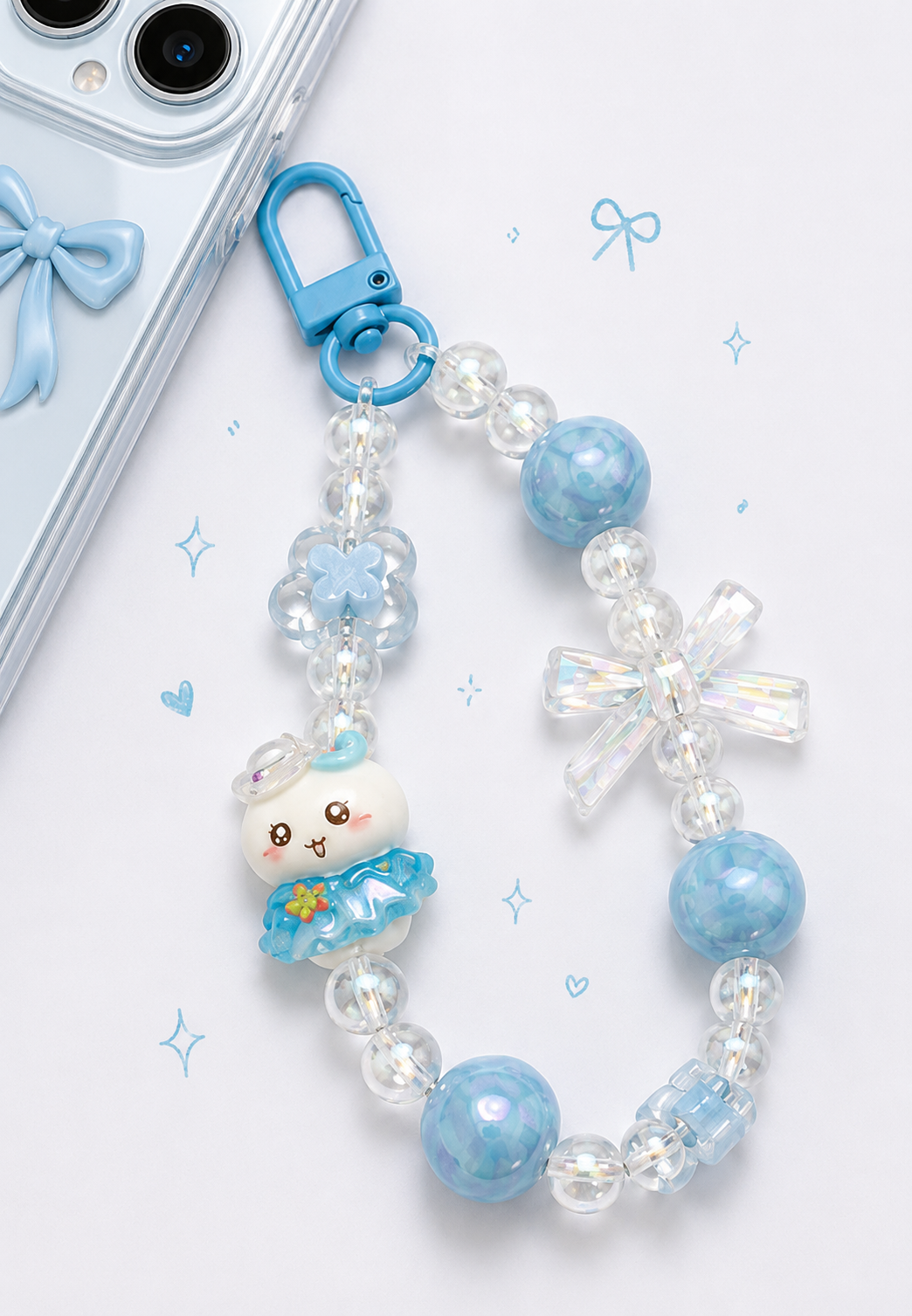 Hello Kitty and Doll Phone charms