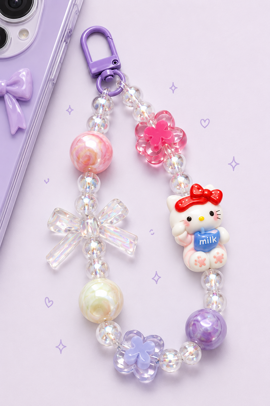 Hello Kitty and Doll Phone charms