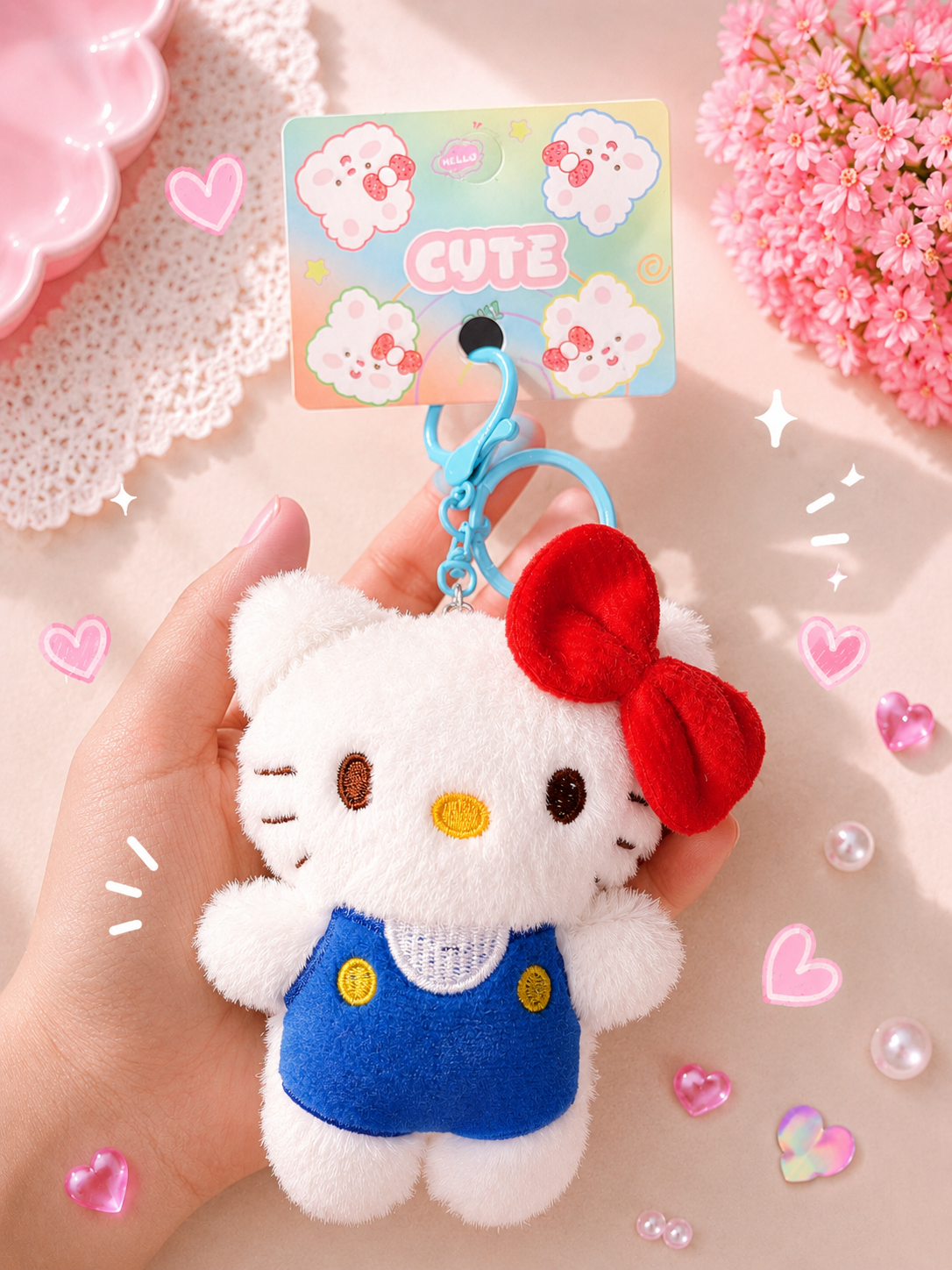 Hello kitty bag charms big 🐱