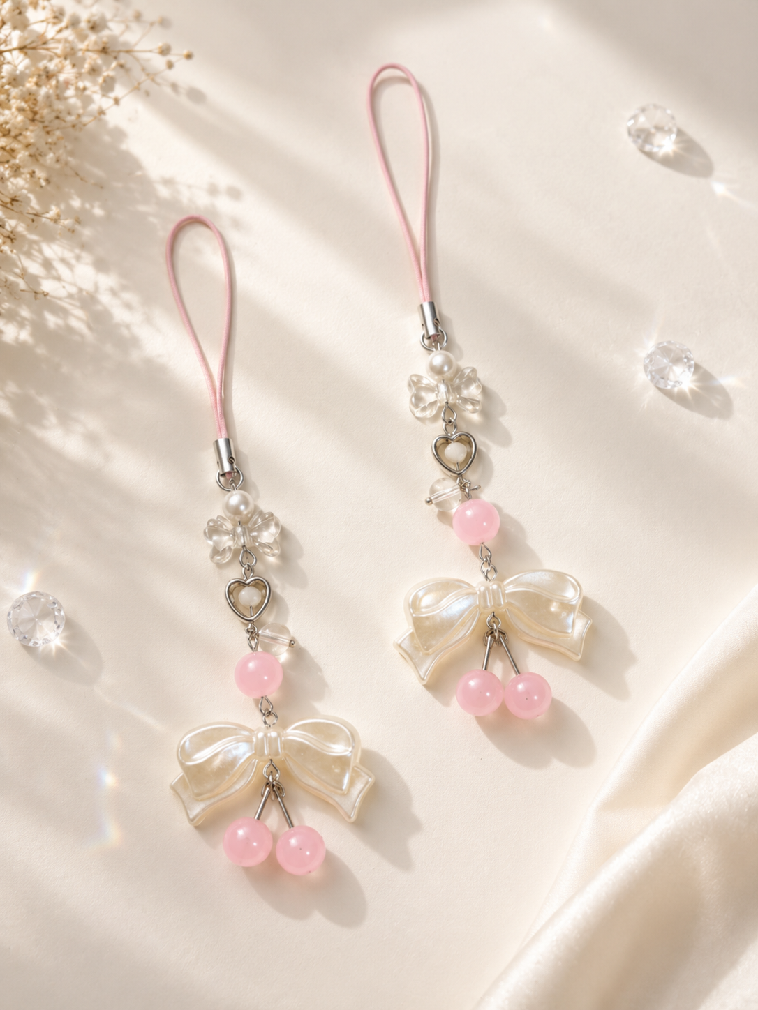 Handmade Moon/Bow Minimal Phone Charms