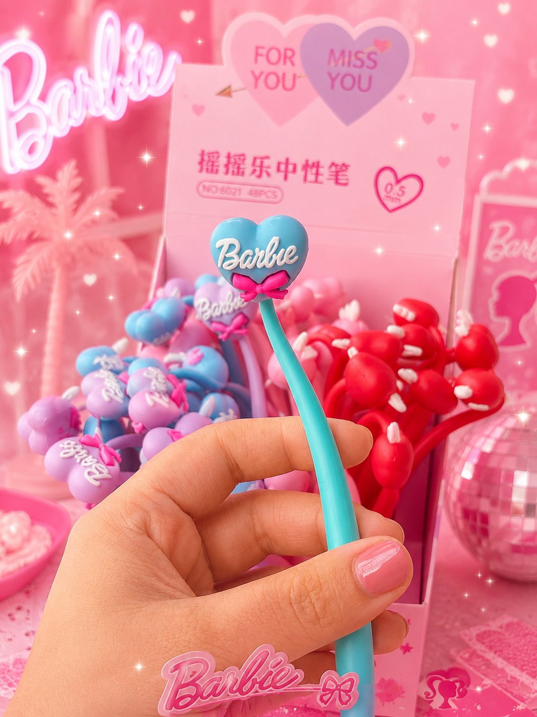 💖 Barbie Heart Gel Pen