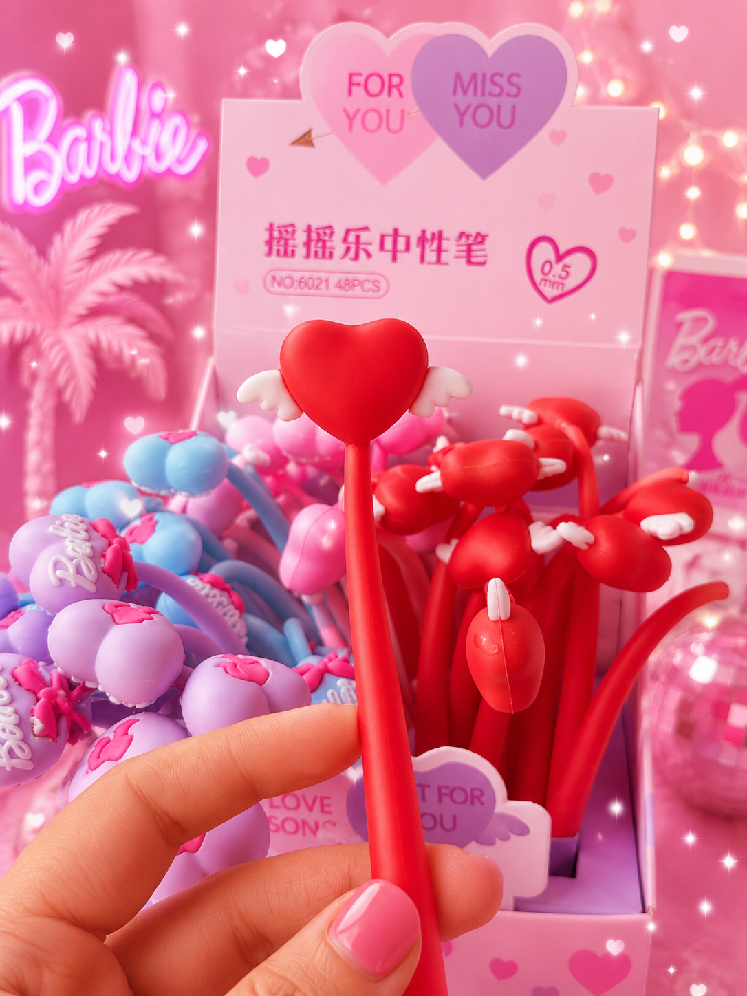💖 Barbie Heart Gel Pen