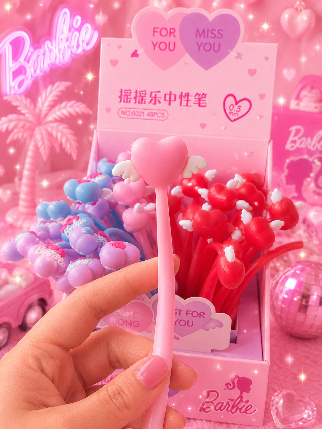 💖 Barbie Heart Gel Pen