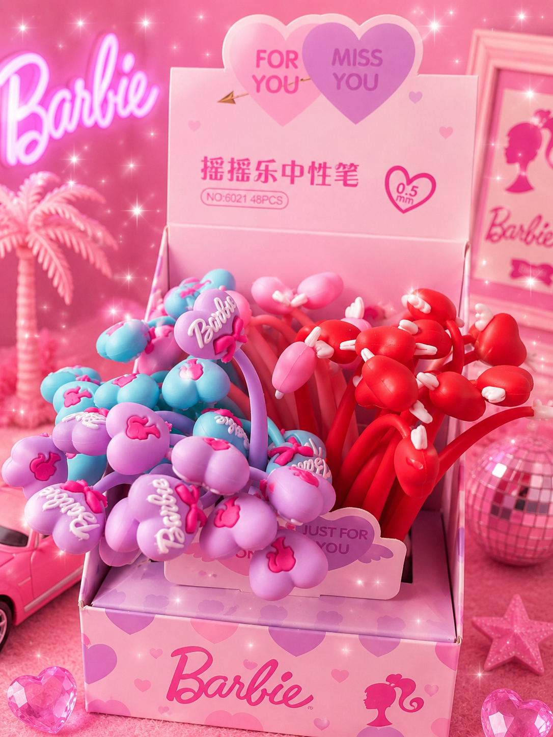 💖 Barbie Heart Gel Pen