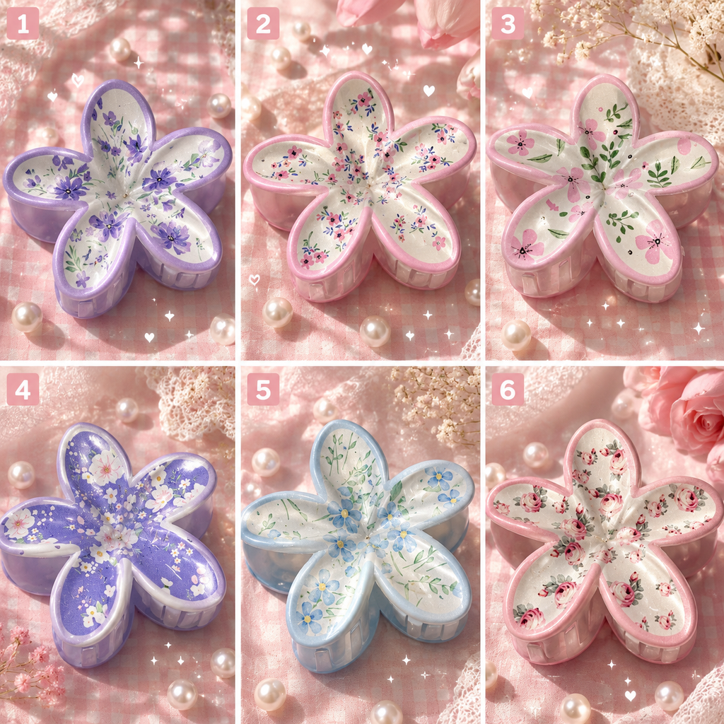 Dreamy Floral Claw Clips 🌸