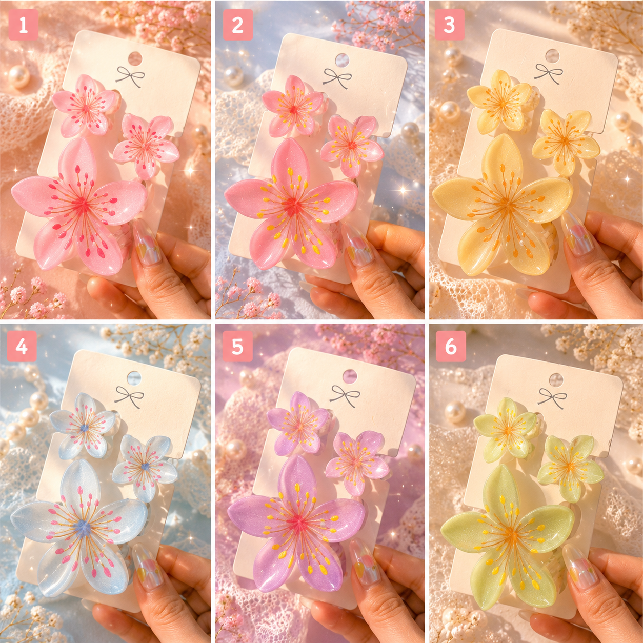 Best of both worlds Claw Combo (Set of 3) 🌸✨