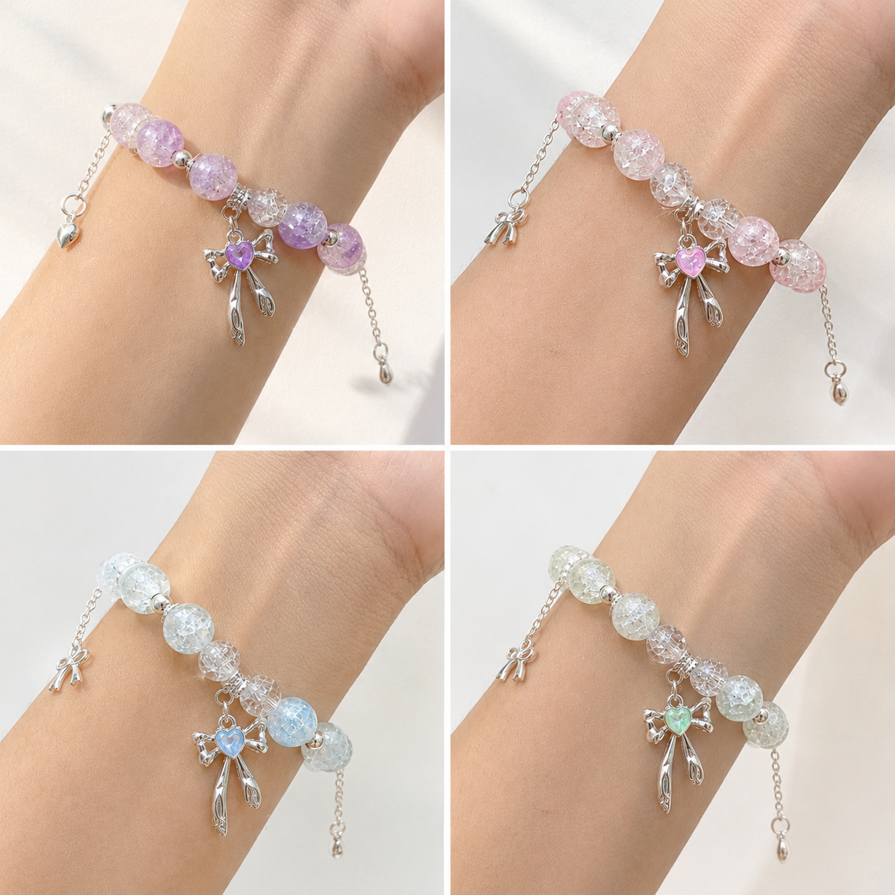Bow charm bracelets