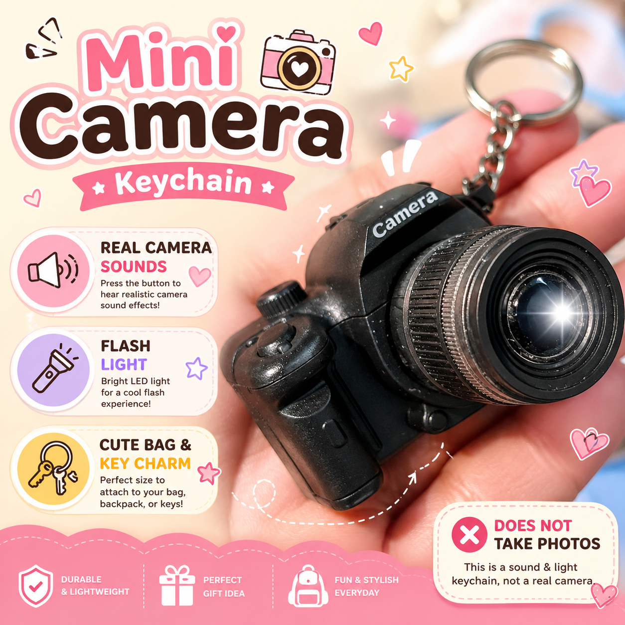 Mini Camera Keychain 📸✨