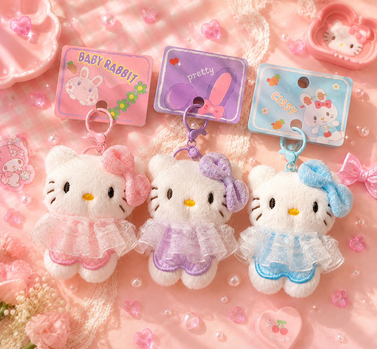 Hello Kitty Frock Bag Charm- Pink