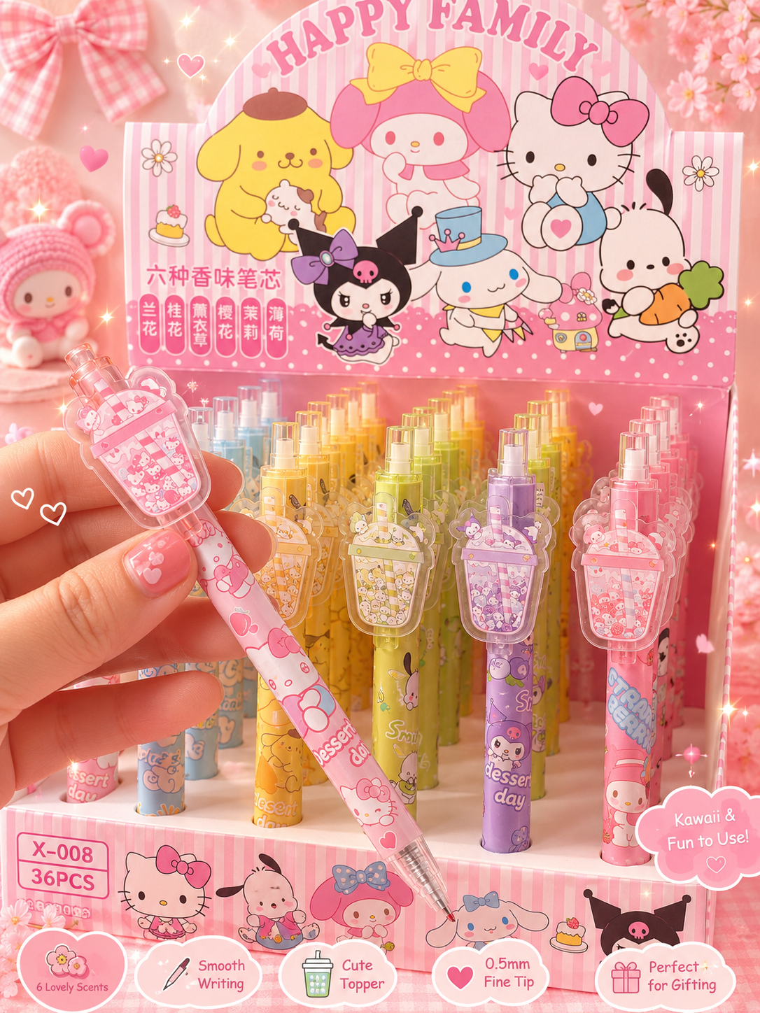 Boba Sanrio Gel Pens ✨💖