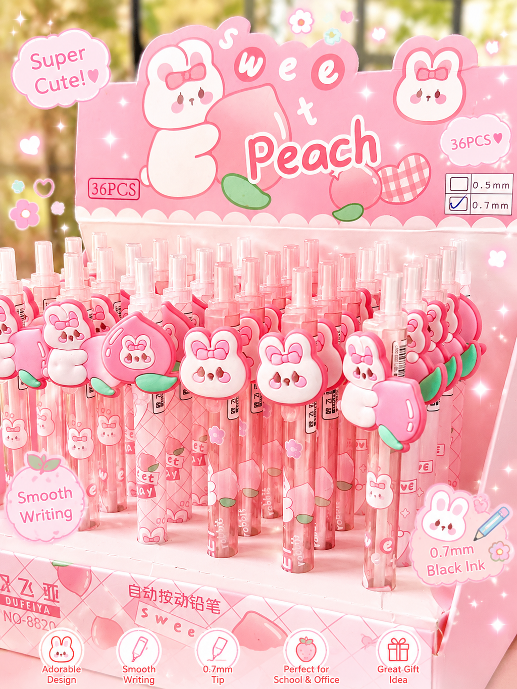 Kawaii Peach Pen Pencil🌸🍑