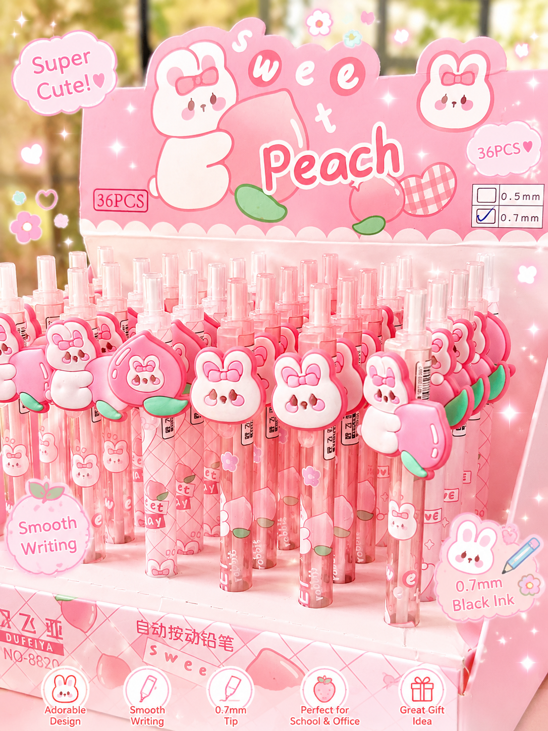 Kawaii Peach Pen Pencil🌸🍑