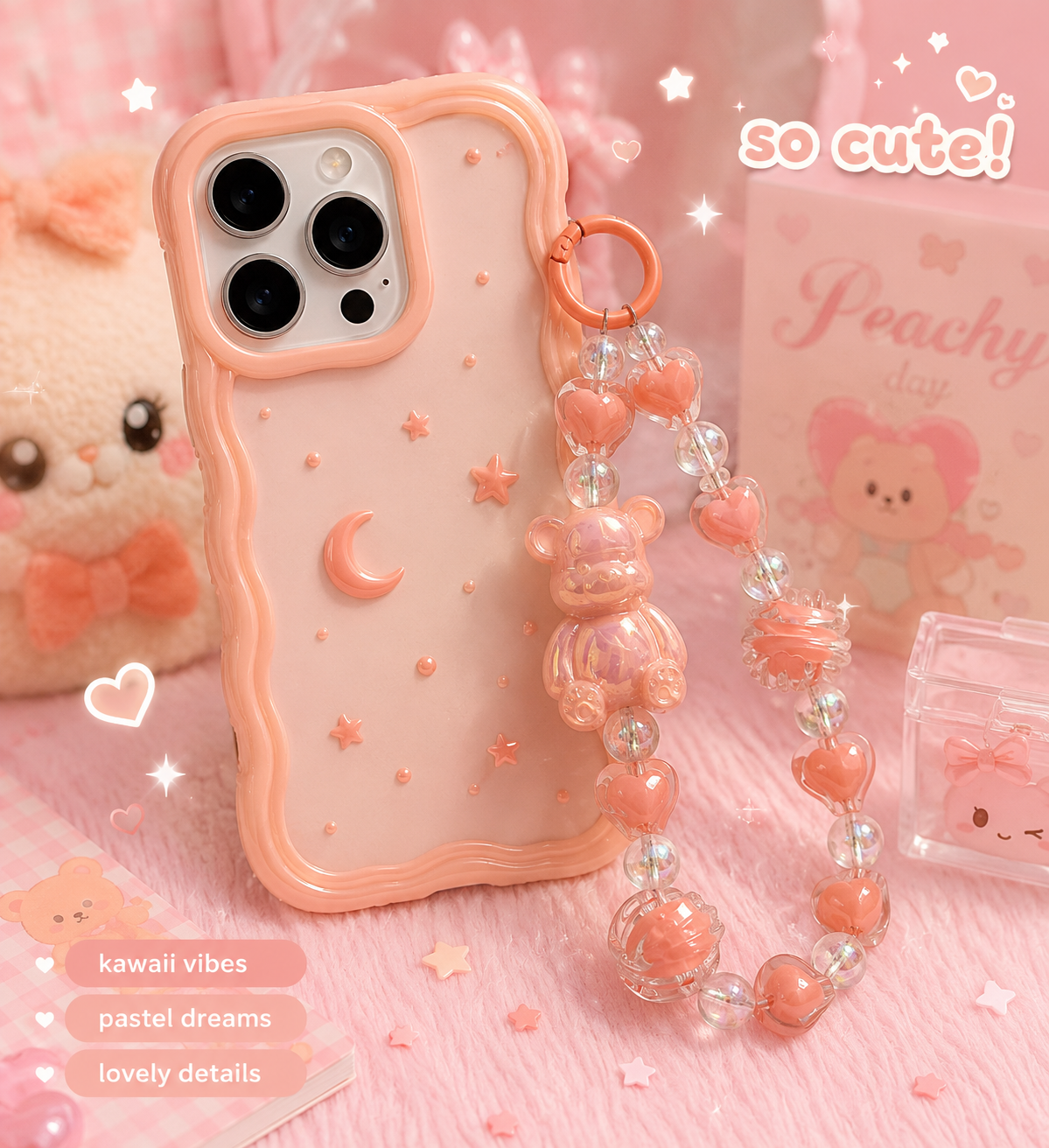 Teddy Bear Chunky Phone Charms 🐻
