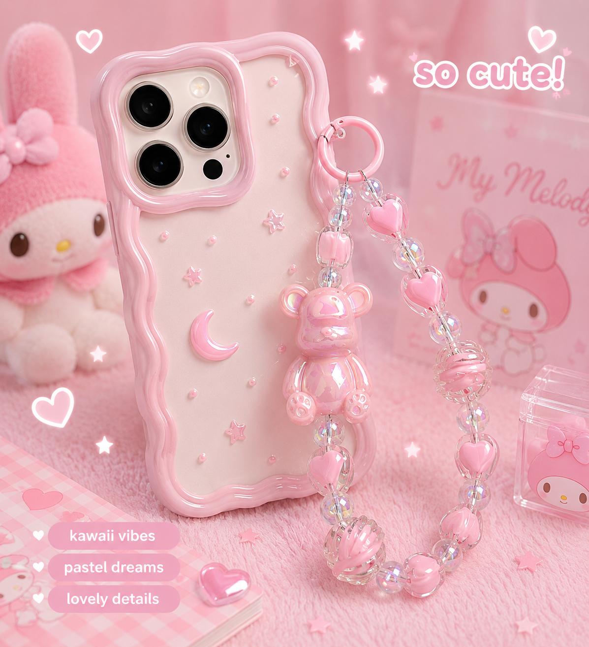 Teddy Bear Chunky Phone Charms 🐻
