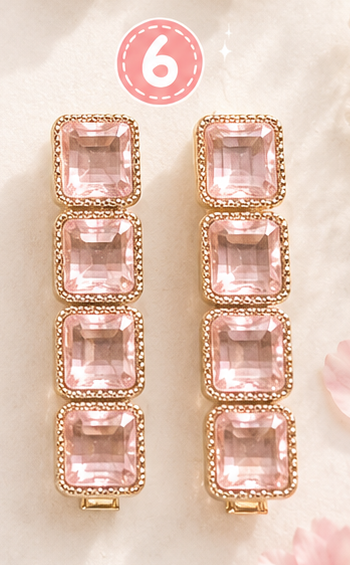 Rose quartz hair clips ✨