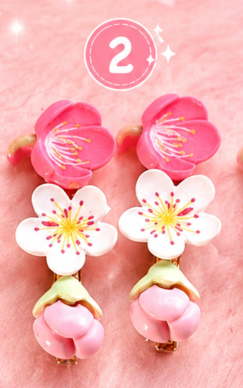 🌸 Sakura Blossom Hair Clips