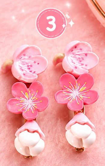 🌸 Sakura Blossom Hair Clips