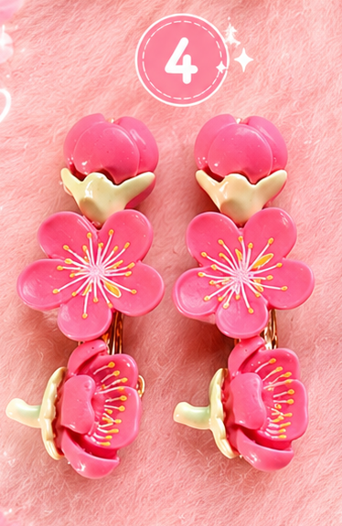 🌸 Sakura Blossom Hair Clips