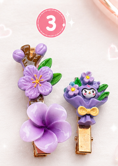 Sanrio themed bouquet hairclips 🌸