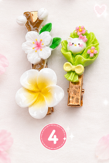 Sanrio themed bouquet hairclips 🌸