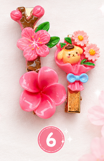 Sanrio themed bouquet hairclips 🌸