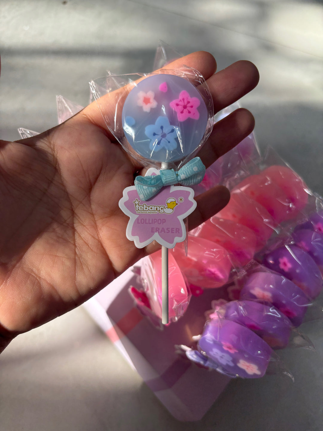 Kawaii lollipop erasers