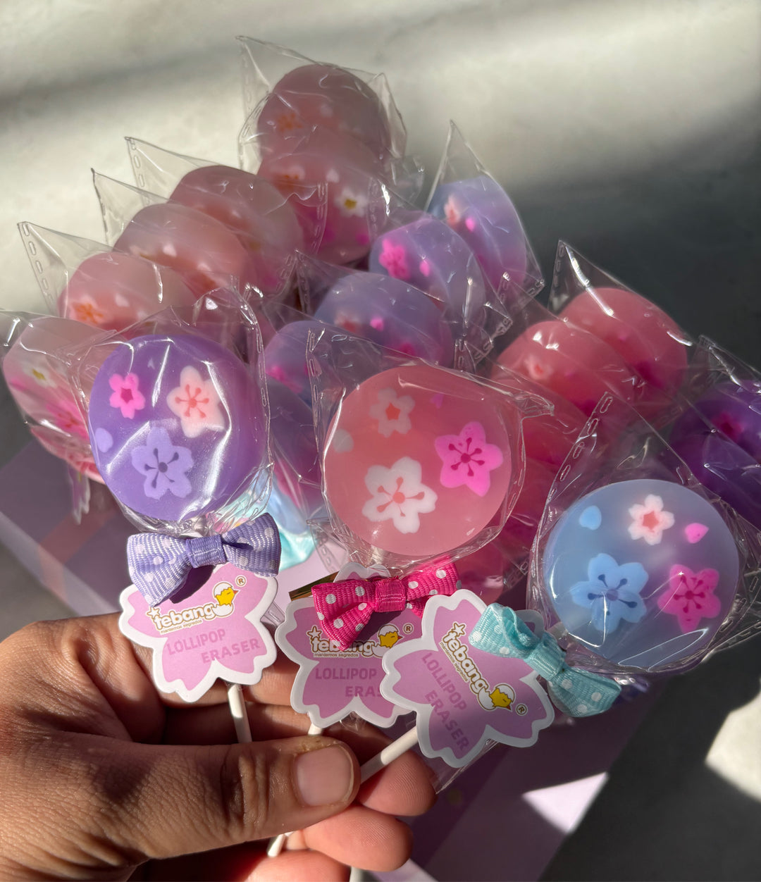 Kawaii lollipop erasers