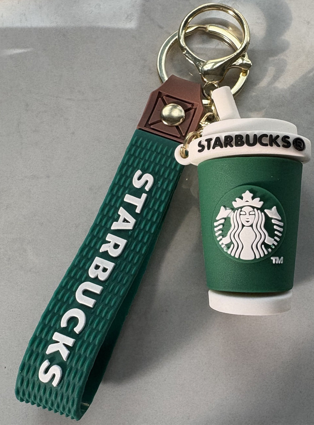 Starbucks and Gucci Silicone Keychain