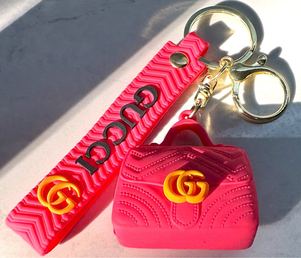 Starbucks and Gucci Silicone Keychain