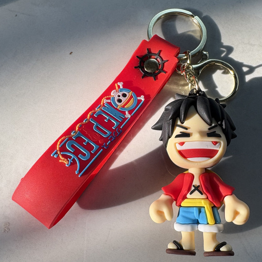 One Piece Silicone Keychain