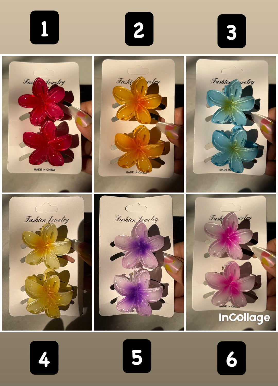 Pair of Small floral Claws